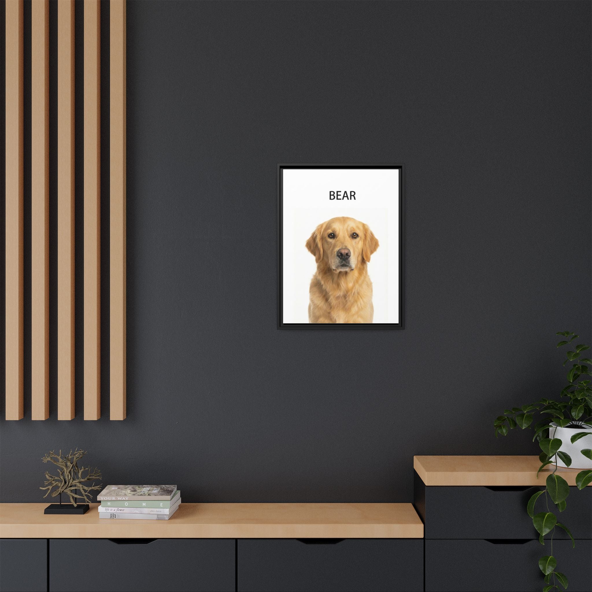 Pet Portrait Framed Matte Canvas