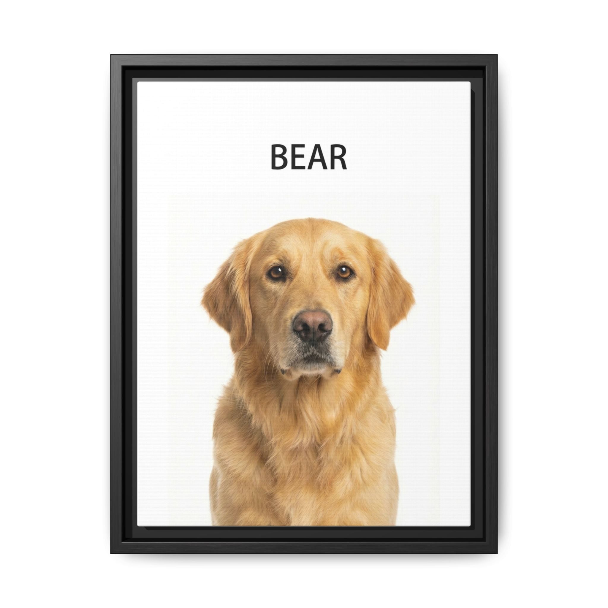Pet Portrait Framed Matte Canvas